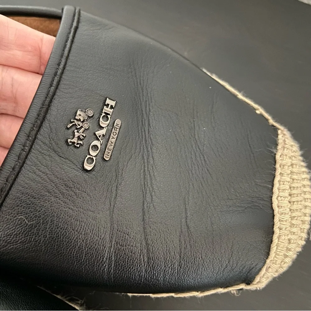 Coach Womens Rhodelle Soft Lambskin Leather Espadrille Flat Loafer Slip On